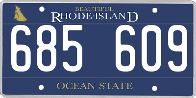 RI license plate 685609