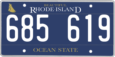 RI license plate 685619