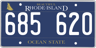 RI license plate 685620