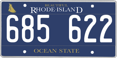 RI license plate 685622