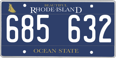 RI license plate 685632