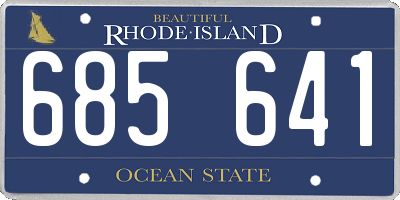 RI license plate 685641