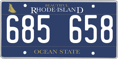 RI license plate 685658