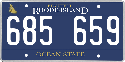RI license plate 685659