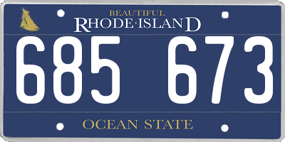 RI license plate 685673