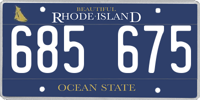 RI license plate 685675