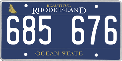 RI license plate 685676