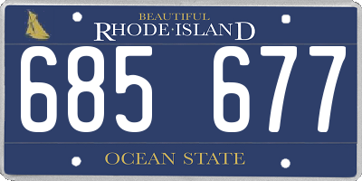 RI license plate 685677