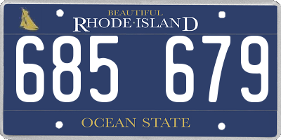 RI license plate 685679