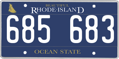 RI license plate 685683