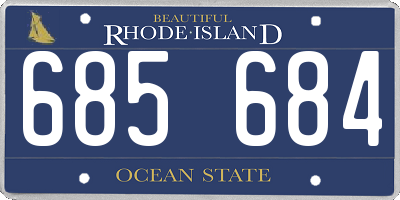 RI license plate 685684