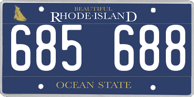 RI license plate 685688