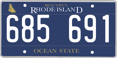 RI license plate 685691