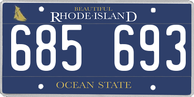 RI license plate 685693
