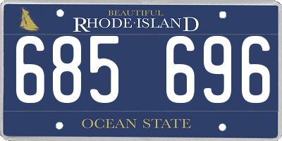 RI license plate 685696