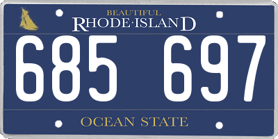 RI license plate 685697