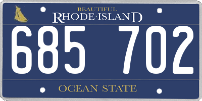 RI license plate 685702