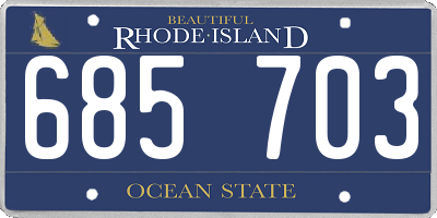 RI license plate 685703