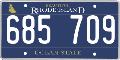 RI license plate 685709