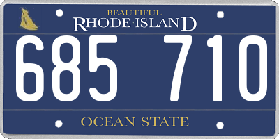 RI license plate 685710