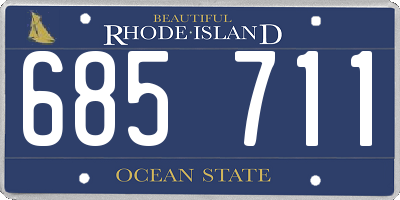 RI license plate 685711