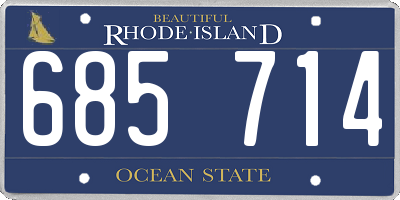 RI license plate 685714