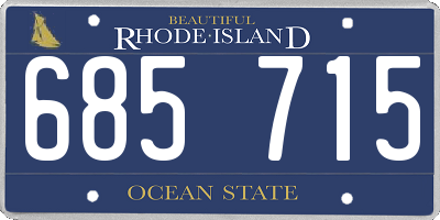 RI license plate 685715