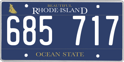 RI license plate 685717