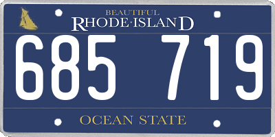 RI license plate 685719