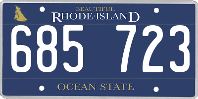RI license plate 685723