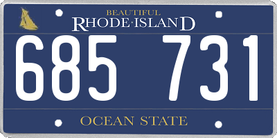 RI license plate 685731