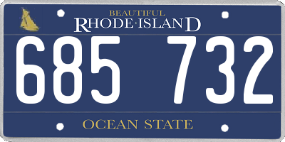 RI license plate 685732