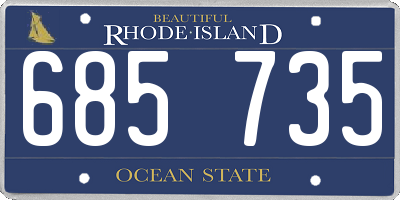 RI license plate 685735