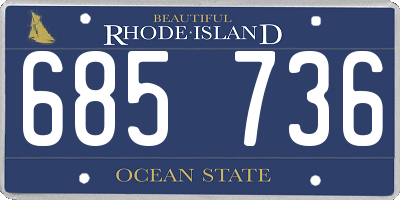 RI license plate 685736