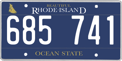 RI license plate 685741