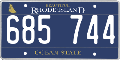RI license plate 685744