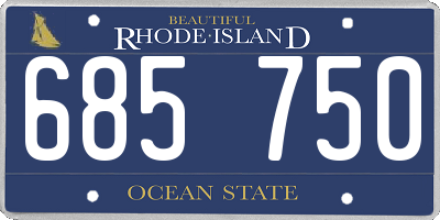 RI license plate 685750
