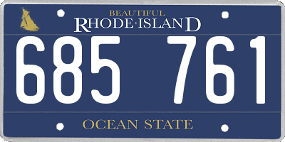 RI license plate 685761