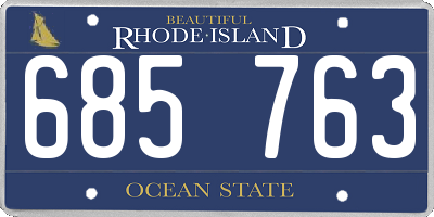 RI license plate 685763