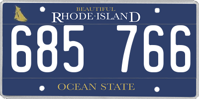 RI license plate 685766
