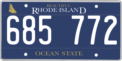 RI license plate 685772