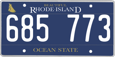 RI license plate 685773