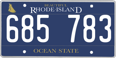 RI license plate 685783
