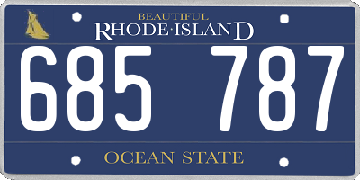 RI license plate 685787