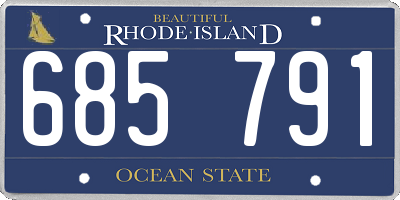 RI license plate 685791