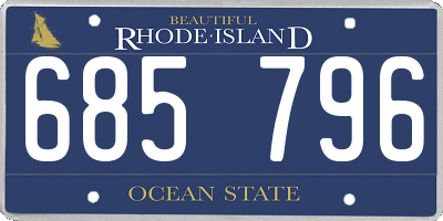 RI license plate 685796