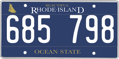 RI license plate 685798