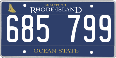 RI license plate 685799