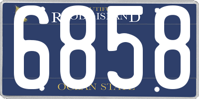 RI license plate 6858