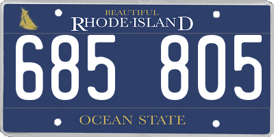 RI license plate 685805